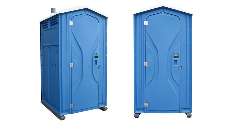 Long-term porta potty units on site in Oshkosh, Wisconsin